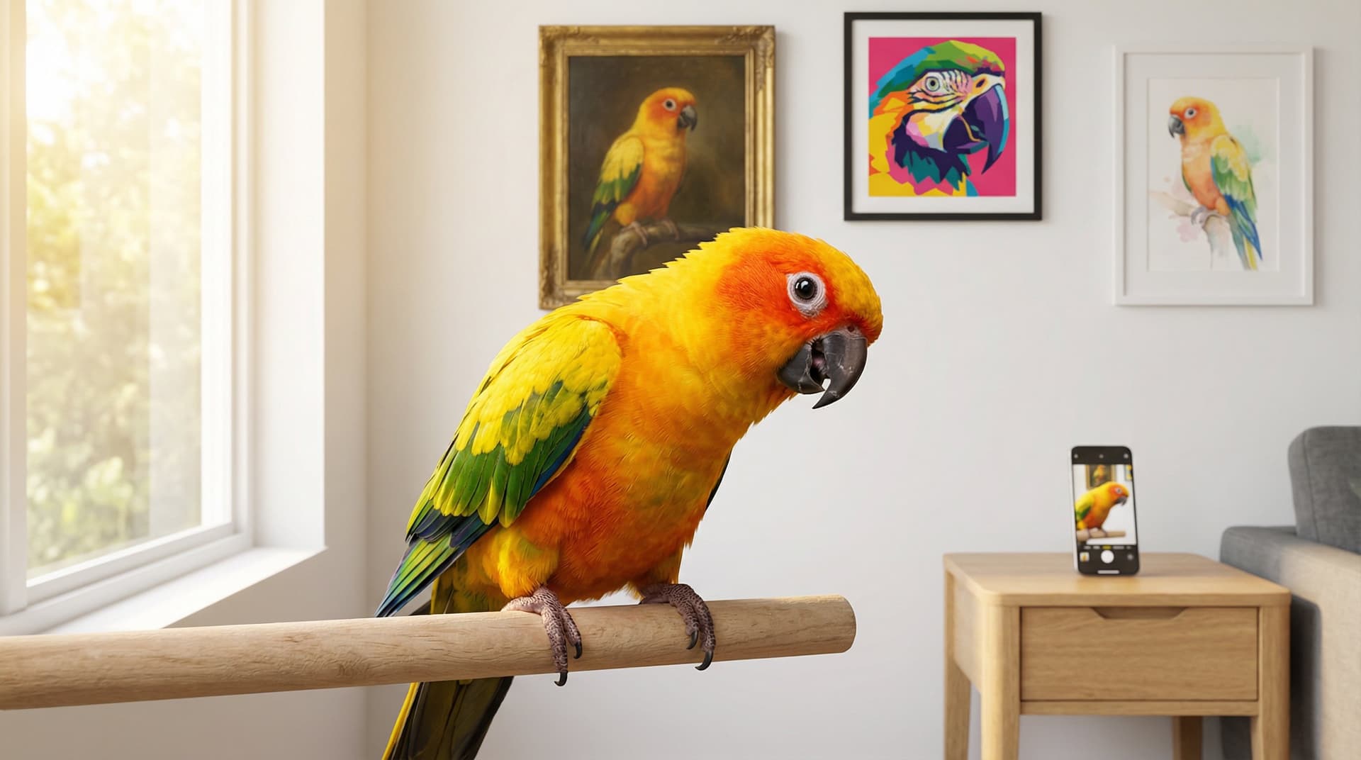 Parrot Portraits: How to Turn Your Feathered Friend Into Stunning Wall Art in 60 Seconds