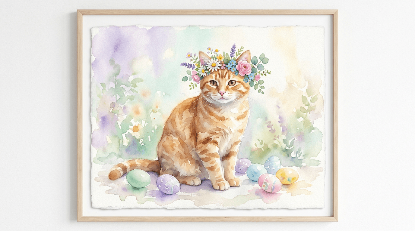 Easter Bird Portraits - Easter Watercolor style bird portrait