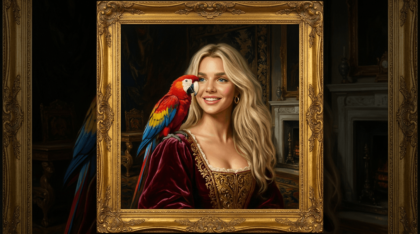 Framed bird wall art - Family portrait style bird art print