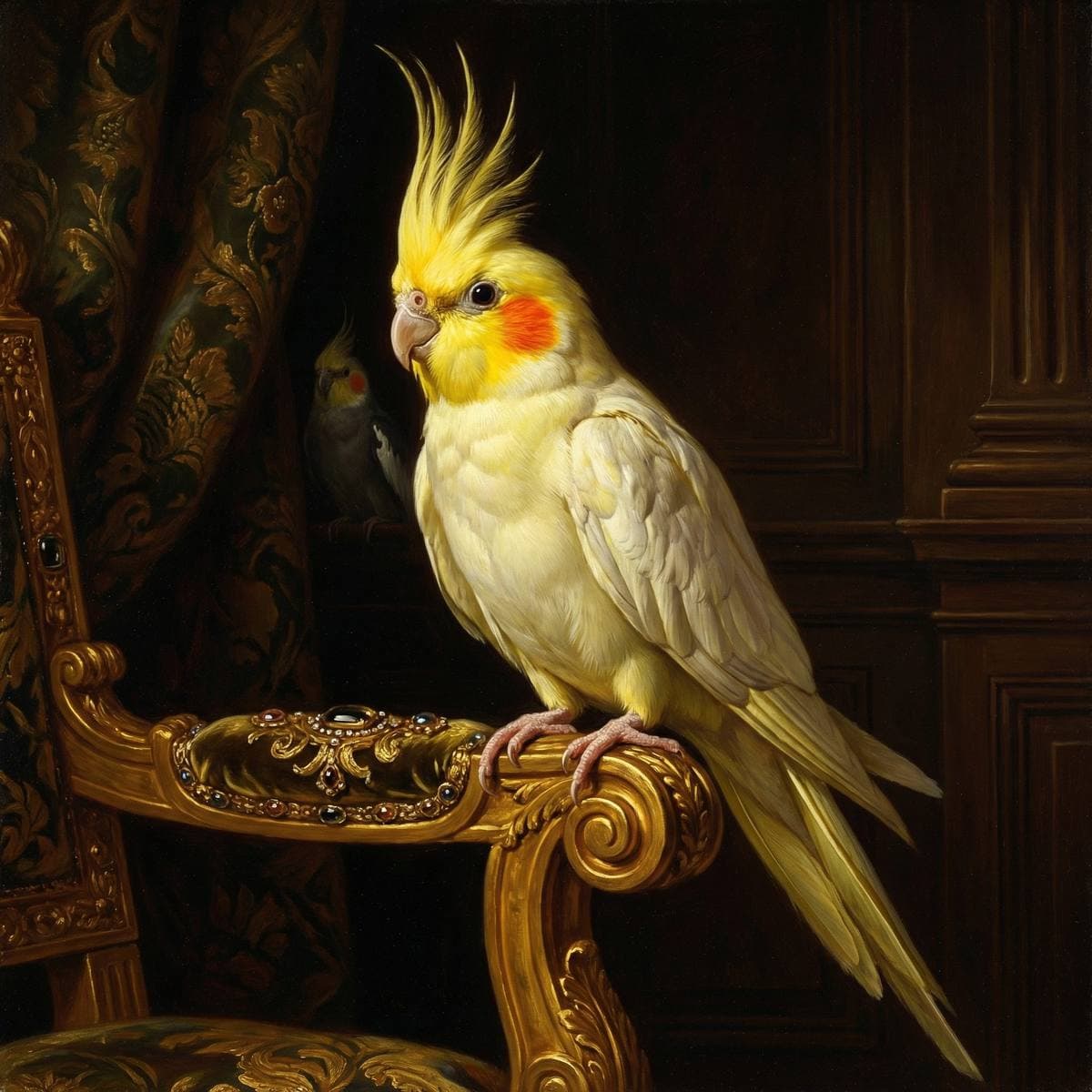 Bird Art - The Royal Portrait: AI-generated bird portrait