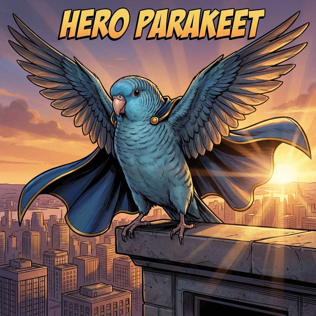 Modern Bird Art From Your Photos - Superhero style bird portrait