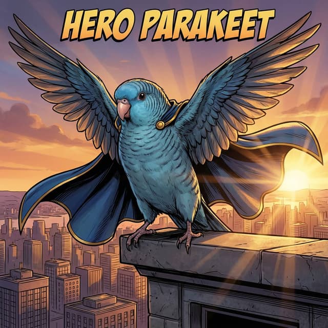 Metal Bird Wall Art - Superhero style portrait