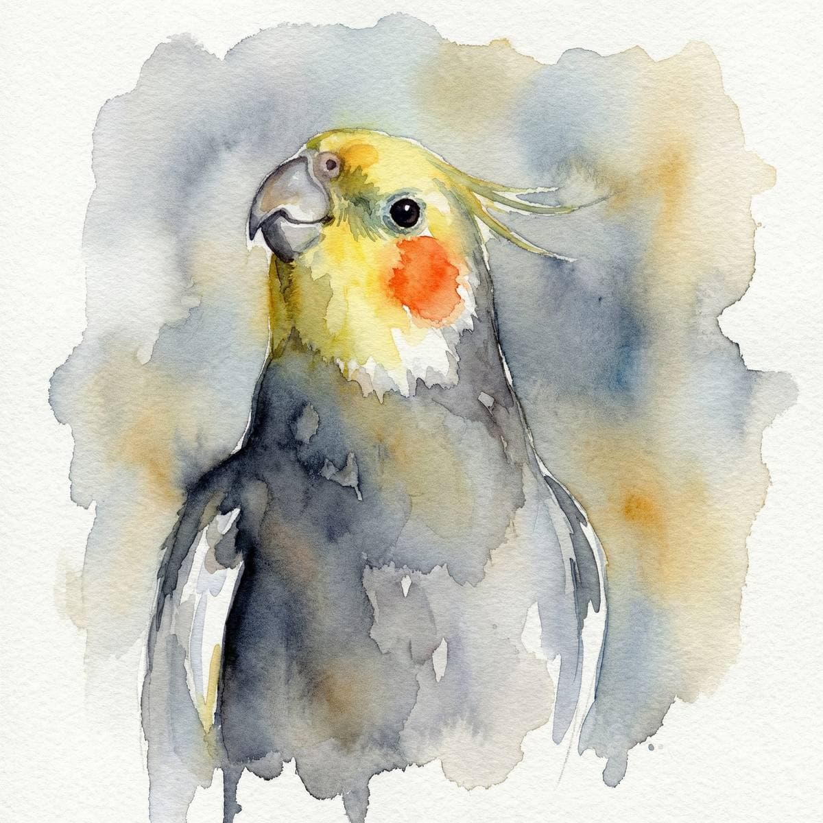 Abstract Bird Art From Your Photos - Watercolor style bird portrait