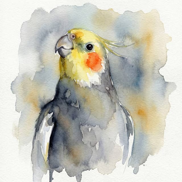 Abstract Bird Art - Watercolor style portrait